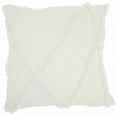 thumbnail image 1 of homeroots Décoration Intérieure 386316 Boho Chic Blanc Lignes Texturées Coussin Décoratif, 1 of 1