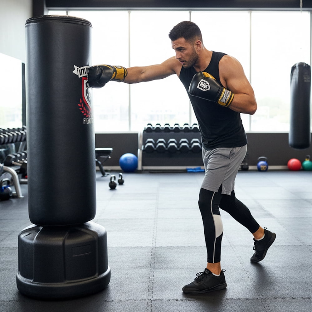 Premium Freestanding Heavy-Duty Boxing Punching Bag for Adults - Solid Base Kickboxing Bag for Home or Gym Training