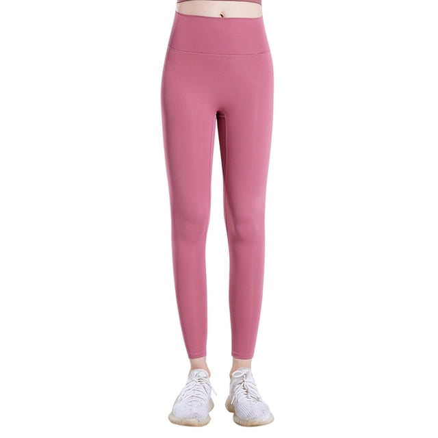 Mallas de compresión para running, yoga y fitness de color liso para mujer, que realzan los glúteos.