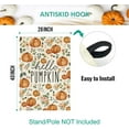 thumbnail image 6 of Fall House Flag 28 x 40 Inch Double Sided Burlap Harvest Hello Pumpkin Welcome Thanksgiving Yard Flag Holiday Seasonal Yard Outdoor Outside Decoration, 6 of 6