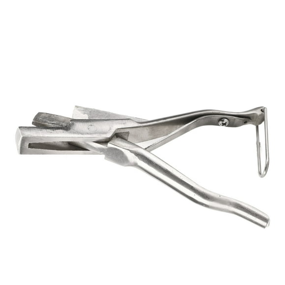 Stainless Steel Ear Tag Plier for Farm Animals, Durable Animal Identification Tool, Livestock Ear Tag Applicator Clamp with Safety Buckle Design