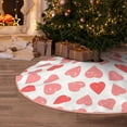 thumbnail image 6 of Daiia Pink Hearts1 Drawing Merry Christmas Tree Skirt , Xmas Large Lace-up Tree Skirt, Santa Snowflakes Rustic Home Decorations New Year Party Farmhouse Decor-48", 6 of 7