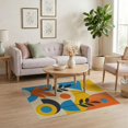 thumbnail image 3 of ODIKA 4'x6' Vibrant Multicolor Abstract Design Washable Area Rug Dynamic Geometric Patterns for Modern Spaces Pet Friendly, Non-Shedding for Bedroom, Reading Nook, 3 of 7