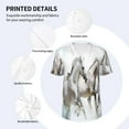 thumbnail image 5 of Fotbe Running White Horses Baseball Jersey Shirt for Men and Women, Casual Short Sleeves Button Down T-Shirt-Large, 5 of 9