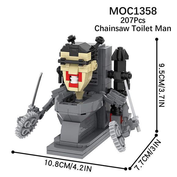 2023 Moc Game Series Skibidi Toilet Toilet Man Vs Surveillance Man Tv Man Assembled Building Blocks Bag-QIUPING