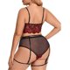thumbnail image 5 of Gibobby Ropa interior mujer Conjunto de Lencería Sexy de Colegiala, Pijamas Caseros Sexy para Mujer, Ropa de Encaje Regalo de Aniversario(Rojo, 4XG), 5 of 5