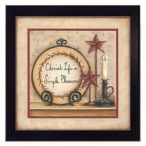 Trendy Decor4U "Simple Pleasures" By Mary June, Printed Wall Art, Ready To Hang Framed Poster, Black Frame