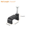 thumbnail image 2 of Unique Bargains Cable Clips with Steel Nail, 100Pack 12mm/0.47' Plastic Cable Wire Clips, Ethernet Cable Clips Nail in Cable Clips, 2 of 6