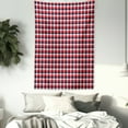 thumbnail image 3 of Red Plaid Tapestry, Checkered Pattern Vintage Square Design Tartan Motif Abstract Art, Wall Hanging for Bedroom Living Room Dorm Decor, 60W X 80L Inches, Vermilion Dark Blue White, by Ambesonne, 3 of 5