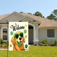 thumbnail image 2 of Amhnf Welcome Dog With Shamrock And Sunglasses Garden Flag For Home Outdoor Garden Yard Decor 12x18 inch, 2 of 5