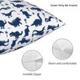 thumbnail image 3 of Pofeuu Cute Cartoon Dinosaur Print Double-sided plush pillowcase Square Throw Pillow Covers Pillows Cover for Living Room Bedroom Sofa Couch Cushion Cover（No pillow core）-24"x24", 3 of 7