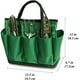 thumbnail image 4 of Bolsa de almacenamiento para herramientas de jardinería (verde), con bolsillos, sin herramientas, bolso de tela Oxford duradero, kit de herramientas de jardinería para mujer, bolsa para herramientas d, 4 of 5
