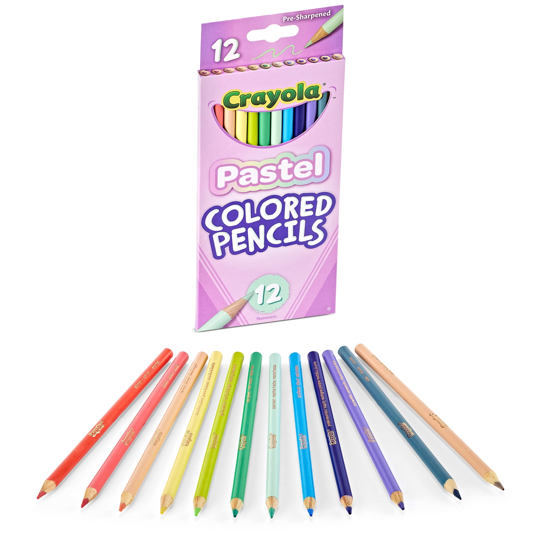 Crayola Colored Pencils, Pastel, 12 Per Pack, 12 Packs