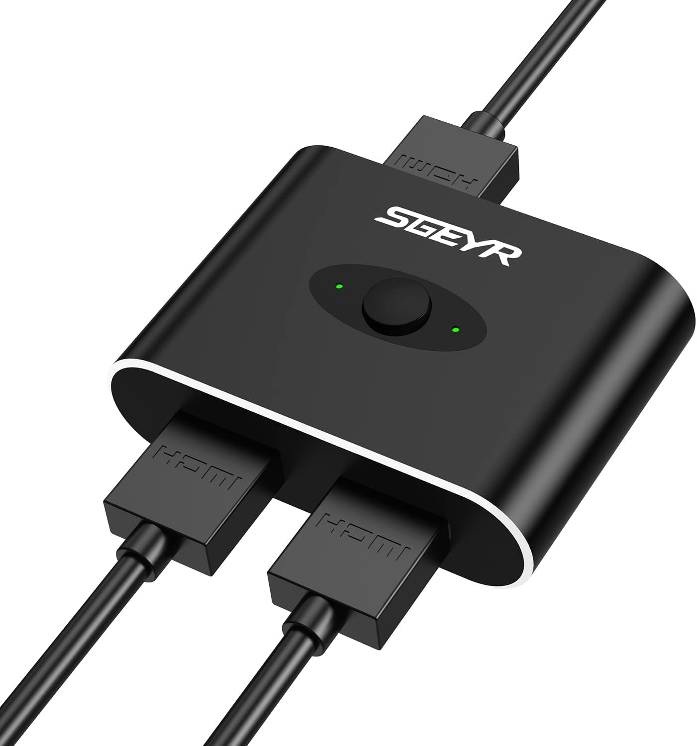 HDMI Switch,4K60hz HDMI Splitter, Black Aluminum HDMI Switcher 2 in 1 Out, HDMI 2.0 Bi