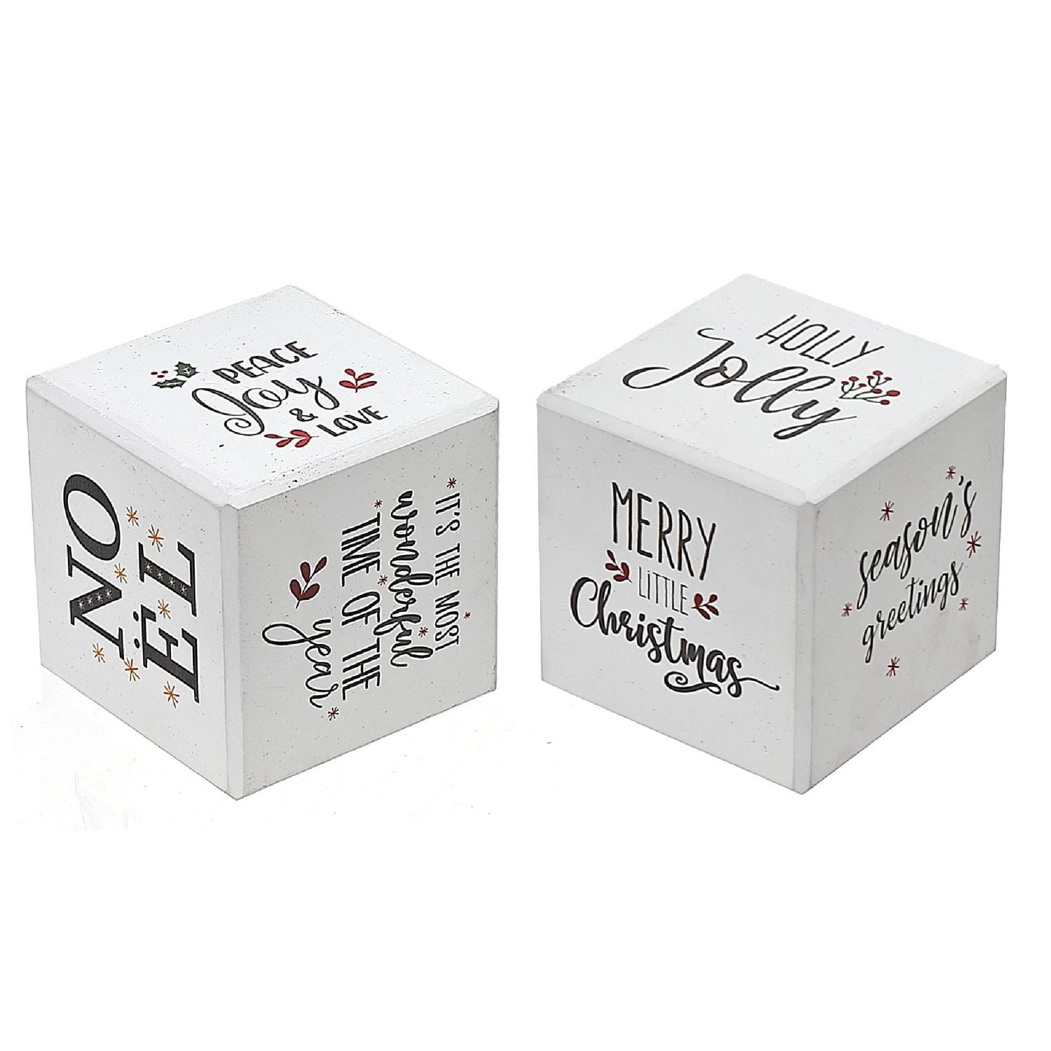Christmas Holiday Cheer Cube Decor