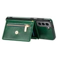 thumbnail image 6 of Dteck Case For Samsung Galaxy S21 6.2-inch,Luxury Leather Zipper Card Holder Wallet Cross Body Shoulder Strap Case for Galaxy S21 5G Shockproof Hybrid Rubber Kickstand Cover,Green, 6 of 8