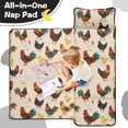 thumbnail image 4 of Rooster and Chick Cream Pattern Teens Toddler Nap Mat with Pillow, Sleeping Mat Bag for Preschool Daycare 59"x22", 4 of 6