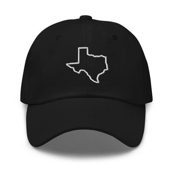 Texas Lone Star State hat, Embroidered Dad hat, Texas Hat, mens, womens (Black)