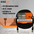 thumbnail image 2 of Gearlux XLR Microphone Cable, Fully Balanced, Male to Female, 50 Feet - 6 Pack, 2 of 9