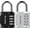Black & Silver, variant on 1 Pack Combination Lock for Locker 4 Digit Outdoor Waterproof Padlock for School, Gym, Sports, Fence, Toolbox, Gate, Case, Outdoor, Hasp Storage, Cabinets (Sky Blue)