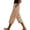 Khaki, variant on Women's Cotton Linen Casual Capri Pants Printed Elastic Waist Cropped Pants Summer Beach Vacation Workout Capris