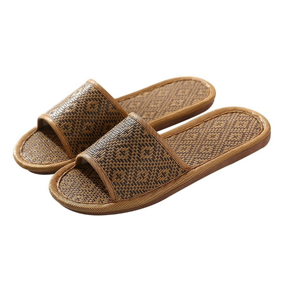 BESTYASH 1 Pair Non- Rattan Gripper Slippers for Indoor Home Use, Coffee Color Comfortable Footwear