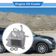 thumbnail image 2 of Kit de enfriador de aceite del motor Unique Bargains compatible con Nissan Versa 2012-2019 tono plateado de aleación de aluminio con sellos de O-ring, 2 of 6