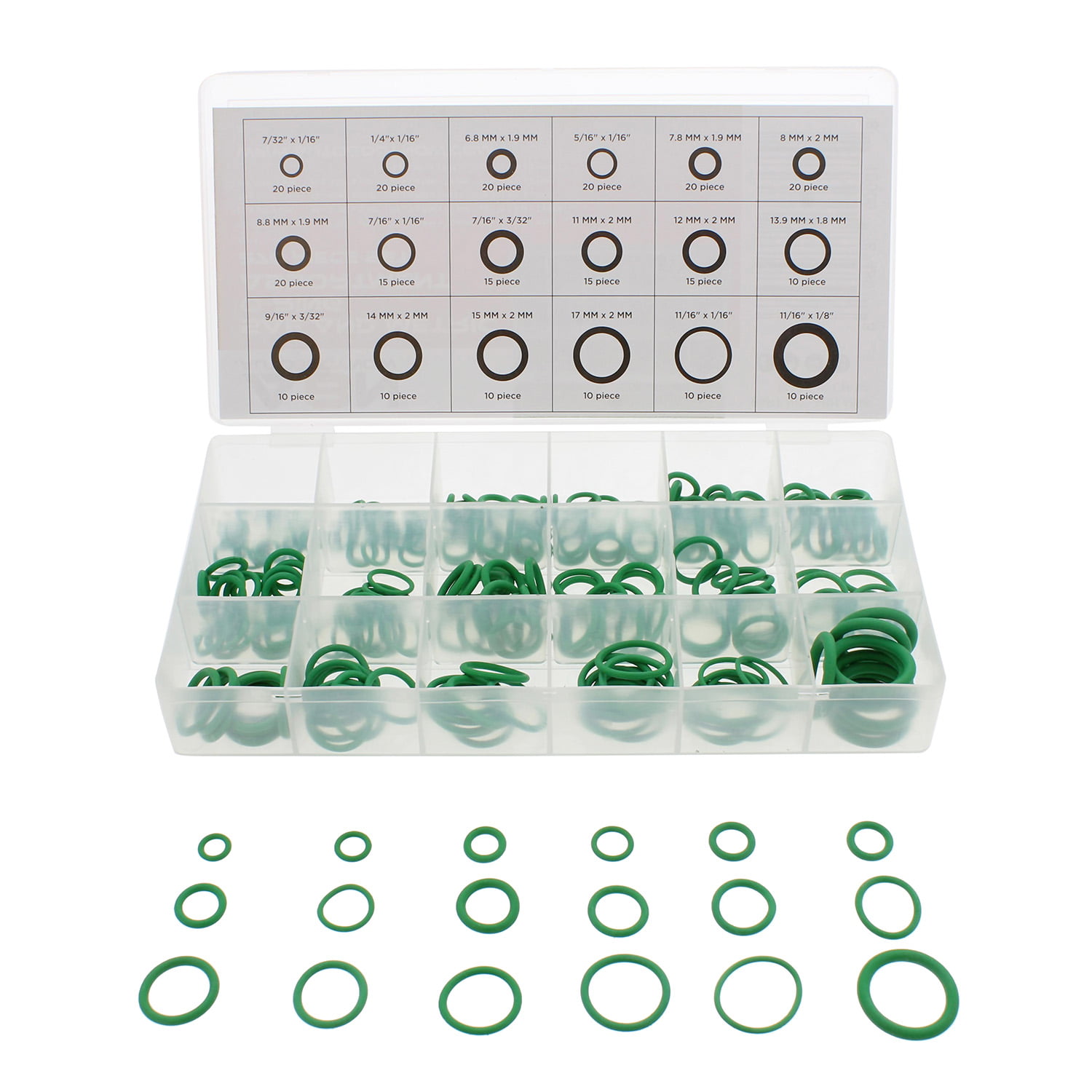 MIKKUPPA O Ring Assortment Kit, 419 pcs Metric Set – Universal Black Rubber  O-Rings, Made Of Quality Nitrile Rubber Ideal For Maintenance, Plumbing