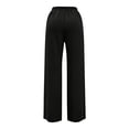 thumbnail image 5 of Workout Casual Pants for Women Textured Elastic High Waisted Wide Leg Pants With Flared Design And Elegant Temperament Commuting Casual Pants Pants M, 5 of 6