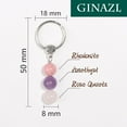 thumbnail image 2 of Natural Crystal Keychain – Healing Stones Keychain for Anxiety Relief, Small Crystal Keychain Gift for New Beginnings, Positive Energy and Spiritual Balance, 2 of 10