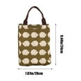 Ckraxd Cotton and Linen Handheld Insulated Bag Lunch Bag Insulated and