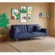 thumbnail image 1 of Sofá Cama Makora Maxim Azul Lino 3 Posiciones con Soft Foam Reclinable, 1 of 10