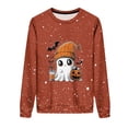 thumbnail image 3 of Ailaofu Women's Halloween Printed Round Neck Casual Sports Long Sleeve Sweatshirt Top Sweatshirt Loose Soft Long Sleeve Pullover Tops, 3 of 6