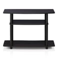 thumbnail image 2 of Pemberly Row Turn-N-Tube Wood 3-Tier TV Stand for TV up to 32" in Dark Walnut, 2 of 5