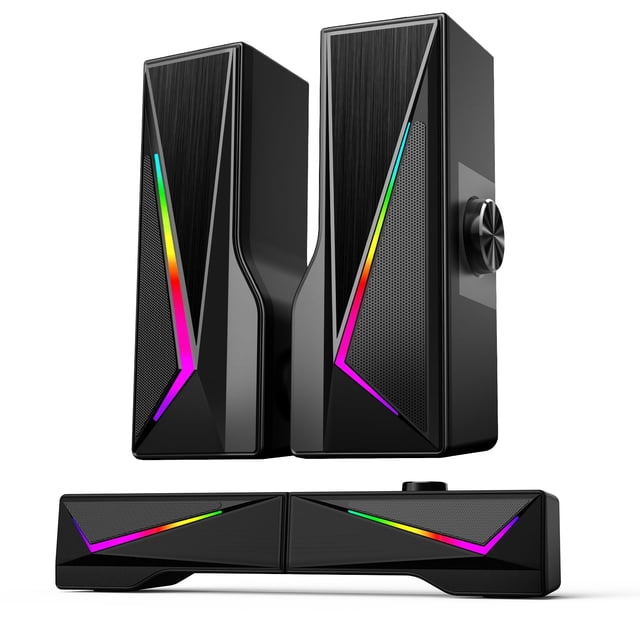 Bocinas para computadora KAPEYDESI Bluetooth USB RGB 2 en 1