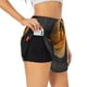 thumbnail image 1 of Balery Solar System Paper Art Pantalones cortos deportivos para mujer con forro y dos bolsillos, elásticos, para entrenamiento, gimnasio, yoga-Medium, 1 of 7