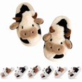 thumbnail image 1 of wonima44 Cow Slippers for Women,Cartoon Animal Fuzzy Slippers,Winter Warm Women's House Slippers,Anti-Slip Indoor Outdoor for Man Wrap Heel, 1 of 1