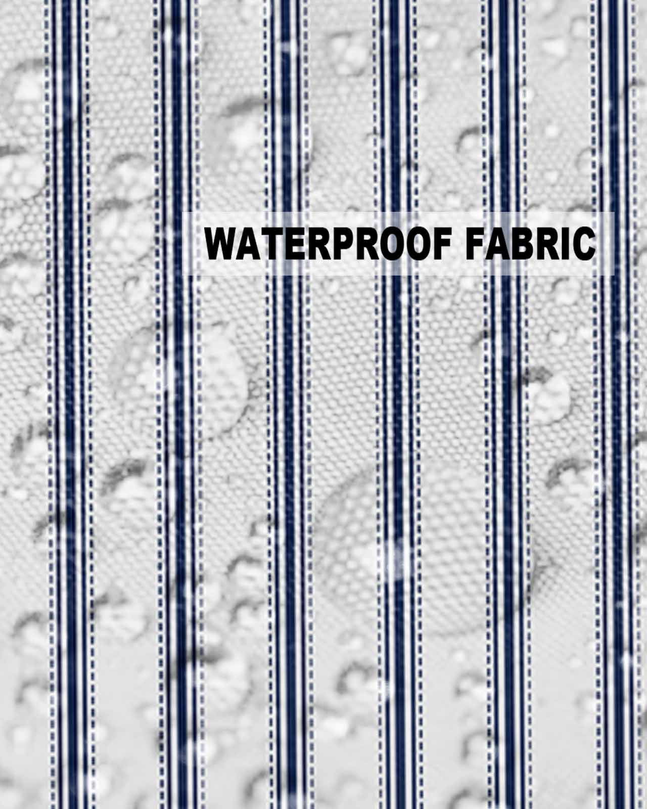 Outdoor Waterproof Throw Pillow Covers Set of 2 Blue Stripe Decorative Pillowcases Lumbar Outdoor Pillows Cushion Case 20x12 Inch Vertical Striped Patio Pillows for Couch Sofa Bed Garden