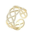 thumbnail image 1 of S925 Bague en Argent Sterling Bague Creuse pour Femmes avec Taille Réglable, 1 of 9