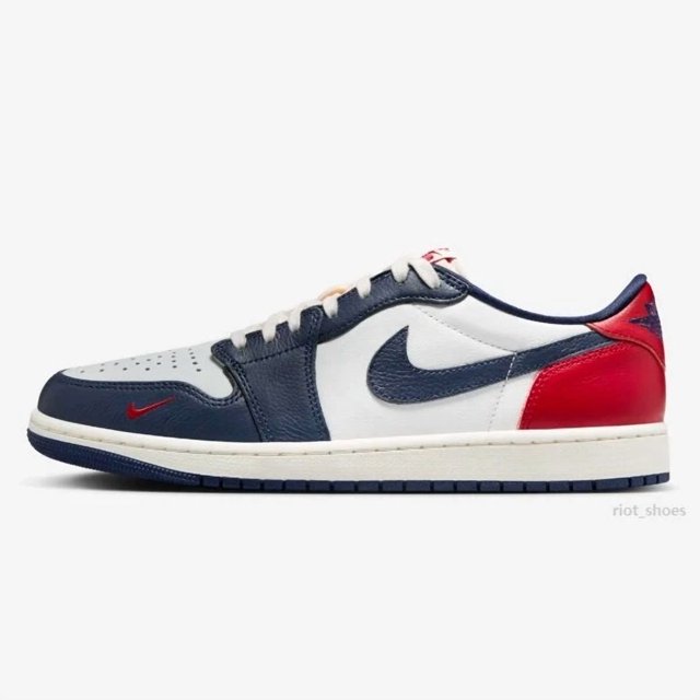 N I-K-E A i r-Jor-dan 1 Low OG 'Gym Red & Midnight Navy' (HQ2993-100) Expeditedship