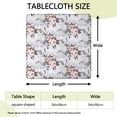 thumbnail image 2 of Pioneer Flower Floral Print Pattern Square Fitted Tablecloth with Elastic Edge,Square Table Cover,Washable Elastic Table Cover for Home Kitchen Party Decor 34"x34", 2 of 6