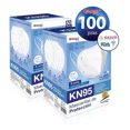 thumbnail image 1 of Cubrebocas Kn95 Tapabocas 100 Pz Mascarilla 5 Capas C/filtro, 1 of 8