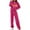 Hot Pink, variant on Women 2 Piece Lounge Set Rainbow Striped Sweatshirt High Waist Joggers Sweatpants Color Blocked Suit Matching Sweatsuit Green XXL