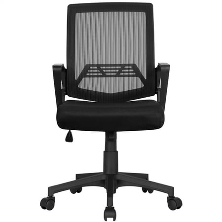 Easyfashion Mid-Back Mesh Office Chair Ergonomic Computer Chair, Black