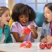 Miraculous Ladybug, 4-1 Surprise Miraball, 3 Pack, Toys for Kids with Collectible Character Metal Ball, Kwami Plush, Glittery Stickers and White Ribbon, Wyncor