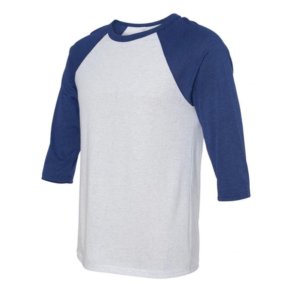 Raglán de béisbol de manga de tres cuartos Unisex - Marina azul marino / blanca - X-Large Bella Camiseta de manga corta