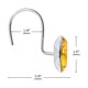thumbnail image 5 of Juego de 12 ganchos para cortinas de ducha MitoVilla de metal amarillo dorado, 5 of 7