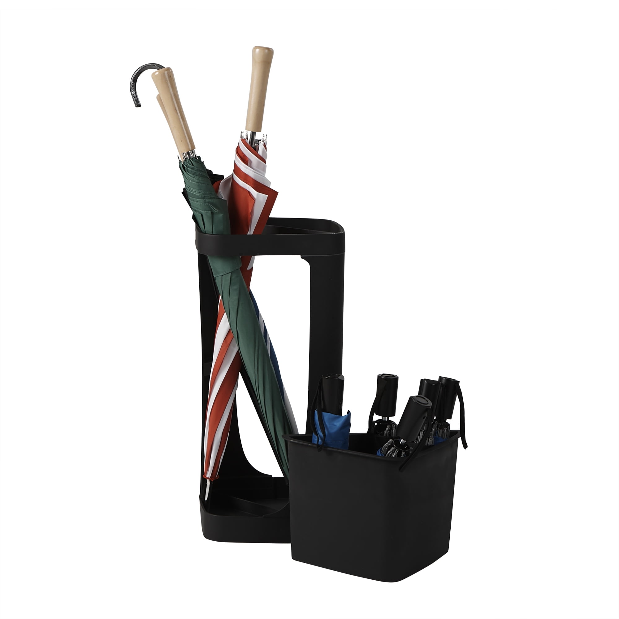 Mind Reader Plastic Small & Large Umbrella Holder, Entryway Umbrella