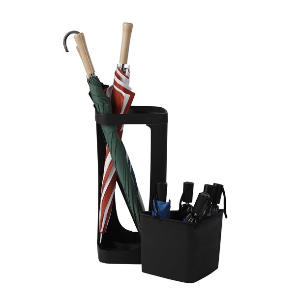 Mind Reader Plastic Small & Large Umbrella Holder, Entryway Umbrella