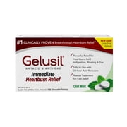 Gelusil Antacid/Anti-Gas Tablets Cool Mint, 100 Tablets (Pack of 6)